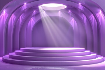 Obraz premium A stage with a spotlight shining on it