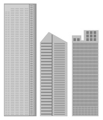 This is a gray building illustration.	
