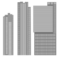 This is a gray building illustration.	
