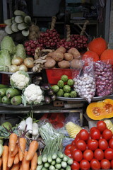 fruits and vegetables at the market