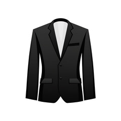 Back suit isolated on transparent background, clipping path, png, 
