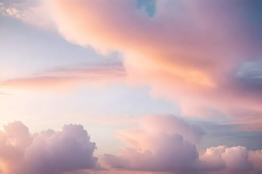 cotton candy clouds drifting lazily across the sky