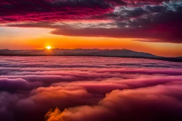 Rolgordijnen clouds streaking across a sunset sky © Ateeq