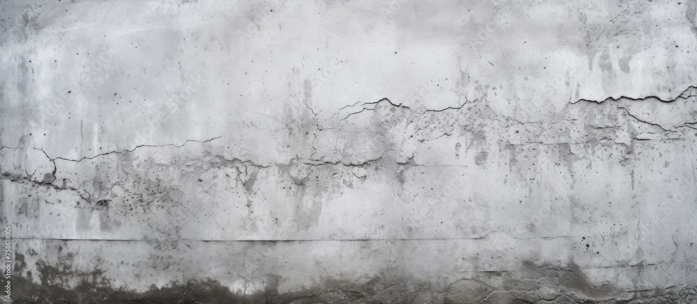 Canvas Prints a detailed shot of a weathered gray wall with visible cracks, showcasing the natural landscape of de