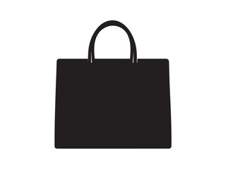 Shopping bag icon. Shopping bag symbol. Flat design style vector illustration.