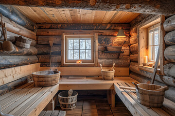Obraz na płótnie Canvas Natural sauna 