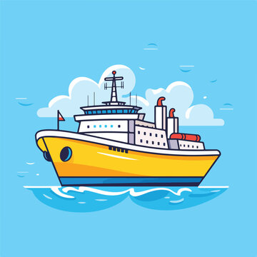 Boat ship sea ocen transportation icon. 