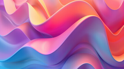 Vibrant and glossy abstract gradient wave background