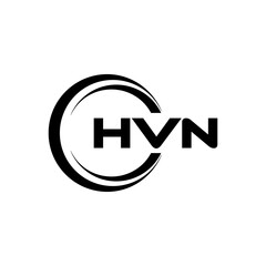 HVN letter logo design with white background in illustrator, cube logo, vector logo, modern alphabet font overlap style. calligraphy designs for logo, Poster, Invitation, etc.
