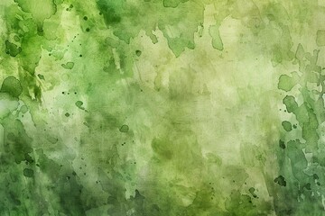 Green watercolor texture on recycled paper