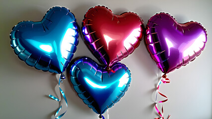 Mylar helium balloons hearten shaped balloons. heart of hearts. suitable for holidays, parties, and birthday celebrations. A festive party