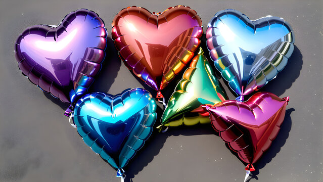 Mylar helium balloons hearten shaped balloons. heart of hearts. suitable for holidays, parties, and birthday celebrations. A festive party