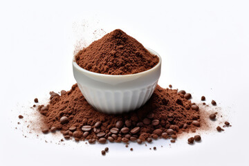 Pure Cocoa Powder in Glass Bowl
