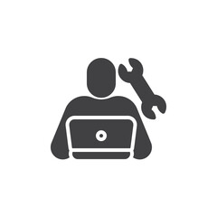 IT specialist vector icon