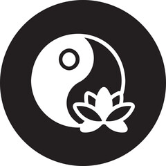 ying yang glyph icon