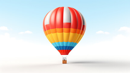 Obraz premium vibrant hot air balloon against a clean white background