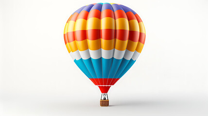Naklejka premium vibrant hot air balloon against a clean white background