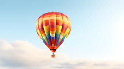 Fototapeta premium hot air balloon soaring high in the sky, symbolizing business growth and success