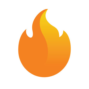 Cute fire logo icon vector image
