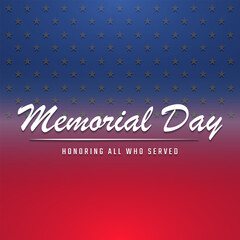 Memorial Day Background Design.