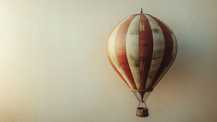 Obraz premium vibrant hot air balloon against a clean white background