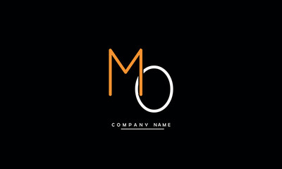 MO, OM, M, O Abstract Letters Logo Monogram