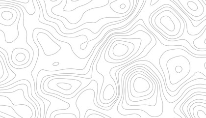 Topographic map background with space for your copy.  Vector geographic contour map.  Black and white seamless design. Vector illustration.