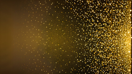Fototapeta na wymiar gold background color light. Golden mist with particles of fine dust, Christmas and new year background wallpaper. Abstract Gold background with gold particles and sequins and light bokeh