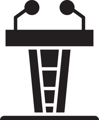 Podium with Microphone Icon