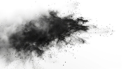 Intense Black Smoke Effect Isolated
 - obrazy, fototapety, plakaty