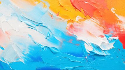 Abstract multicolor background with impasto textures.