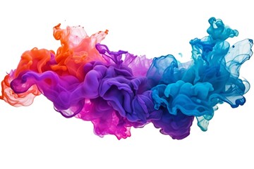 Acrylic colors and ink in water. Abstract background. Isolated. Collection this png file with an...