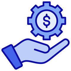 Obraz premium Invoices Blue Icon