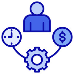 Project management Blue Icon