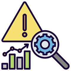 Risk management Outline Color Icon