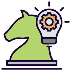 Creative strategy Outline Color Icon