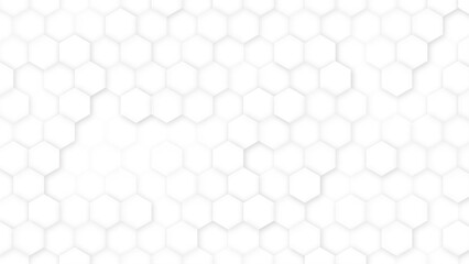 Abstract white embossed hexagon. Honeycomb white Background. Abstract Hexagon wallpaper. Vector illustration