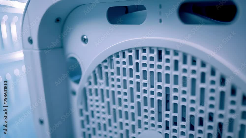 Poster a topdown view of a dehumidifier revealing the intricate mechanism that collects and removes excess 