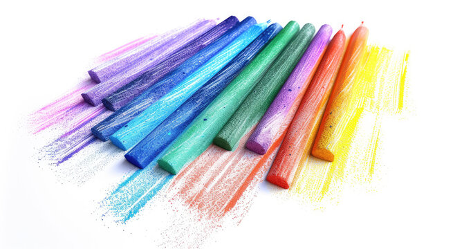 Art Supplies: Rainbow Pastel Array
