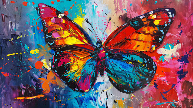 Abstract painting butterfly ..