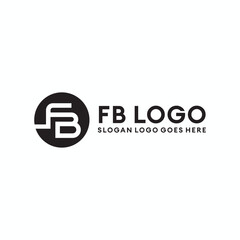 FB Letter circle logo vector image