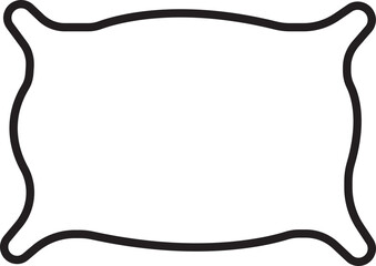 Pillow icon in Line style editable stock. Pillow sign and symbol. Comfortable fluffy pillow. Sleeping sign. Comfortable cushion for sleep, rest, relax mockup vector isolated on transparent background.