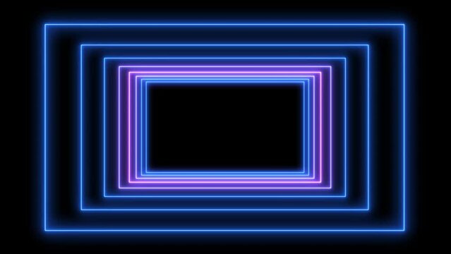 abstract neon frame