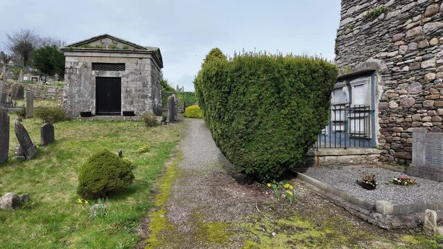 Old cemetery with crypt in Co Kilkenny Ireland