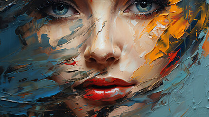 Abstract picture of a beautiful girl. Conceptual close