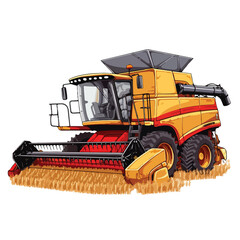 Combine Harvester Clipar Clipart isolated on white background