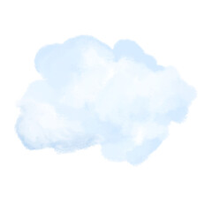 Cloud Clipart Watercolor PNG File 
