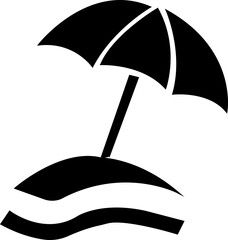 Beach chair with umbrella different style icon set. Line, glyph and filled outline colorful version, outline and filled vector sign. Symbol, logo illustration. Vector graphics