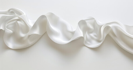 Delicate White Satin Drapery Background
