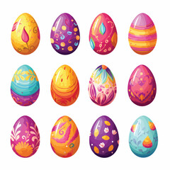 Easter eggs clipart Clipart isolated on white background